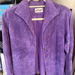 Women's Purple Suede Jacket